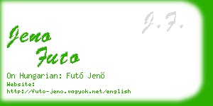 jeno futo business card