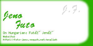 jeno futo business card